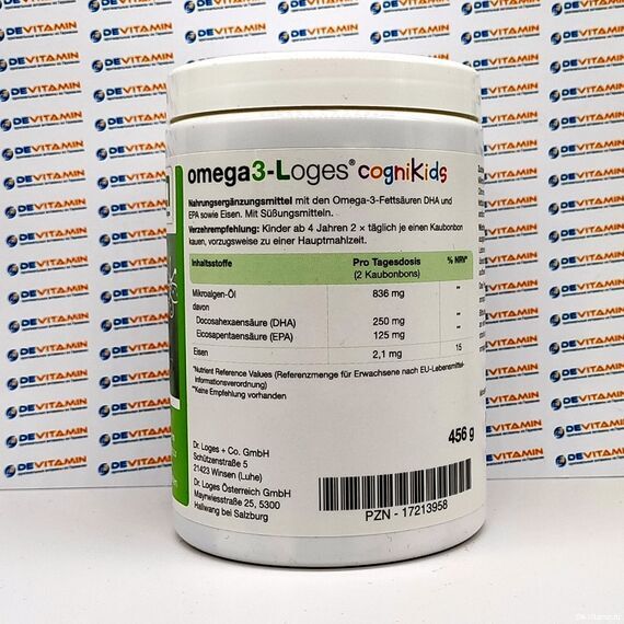 Omega3-Loges Омега 3 для улучшения работы мозга, для детей, 120 шт, Германия