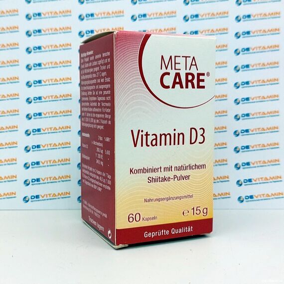 Meta Care D3 Витамин Д3 5600 ед, 60 капсул, Германия