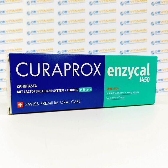 Curaprox enzycal 1450 ppm FLUORIDE Курапрокс зубная паста 1450, 75 мл, Швейцария