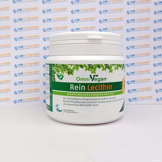 OMNIVEGAN Rein Lecithin Лецитин из подсолнечника в порошке, 200 гр, Германия