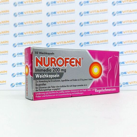 Nurofen Immedia 200 mg Нурофен 200 мг ибупрофена, 10 капсул, Германия