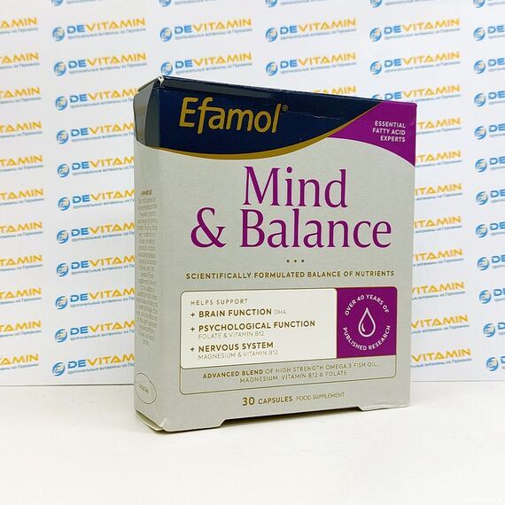 Efamol Mind and Balance Эфамол Разум и Спокойствие, 30 капсул, Великобритания