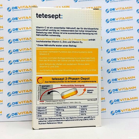 Vitamin C + Zink + D3 Витамин С + цинк + Д3, 30 шт, Германия