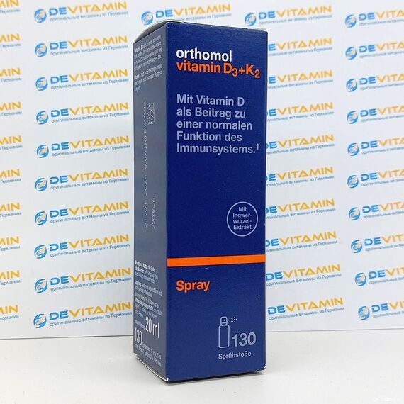 Orthomol vitamin D3+K2 Ортомол с витамином Д3 и К2, спрей, 20 мл, Германия