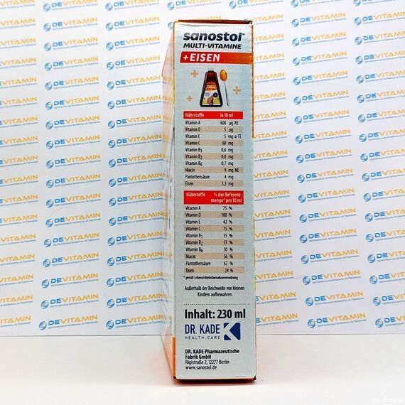 Sanostol plus Eisen Саностол мультивитамины с железом, 230 мл, Германия