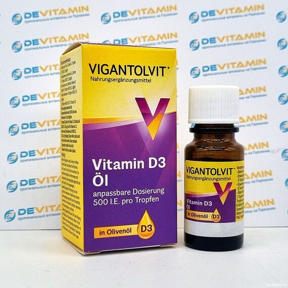 VIGANTOLVIT D3 Витамин D3 в каплях, 10 мл, Германия