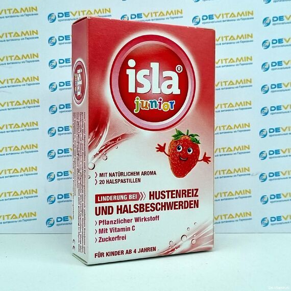 Isla Junior Пастилки для горла детские, 20 шт, Германия