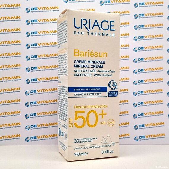 Uriage Bariésun Mineral-Creme SPF50+, 100 мл, Франция