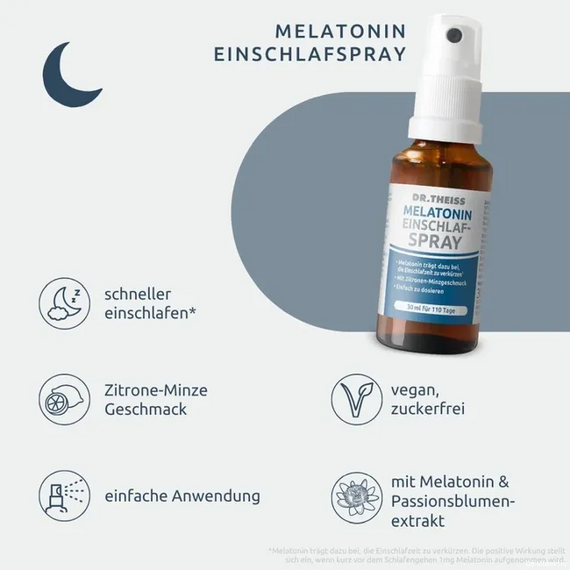 Melatonin DR. THEISS Спрей для сна с мелатонином, 30 мл, Германия ...