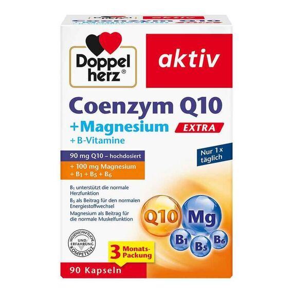 Doppelherz Coenzym Q10 + Magnesium Доппельгерц для сердца и сосудов, Германия, 90 штук