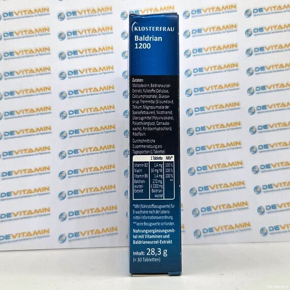 Klosterfrau Baldrian 1200 Валериана, 30 таблеток, Германия