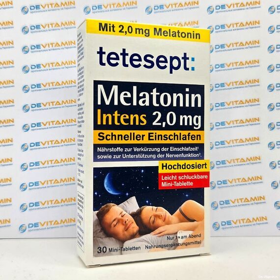 Tetesept Melatonin Мелатонин для сна, 30 шт, Германия