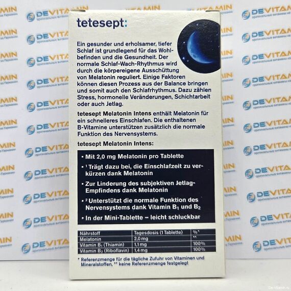 Tetesept Melatonin Мелатонин для сна, 30 шт, Германия