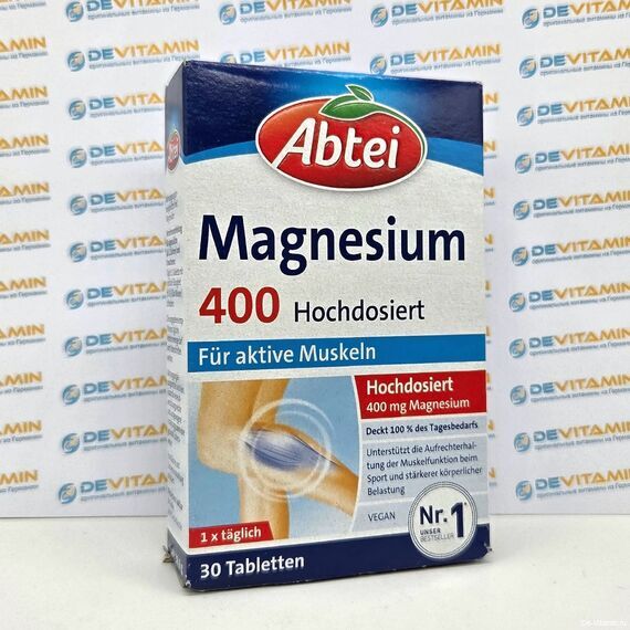 Abtei Magnesium Магний 400 мг высокодозированный, 30 таблеток, Германия