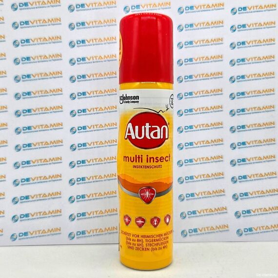 Autan Multi Insect Спрей от комаров, клещей, мух, 100 мл, Германия