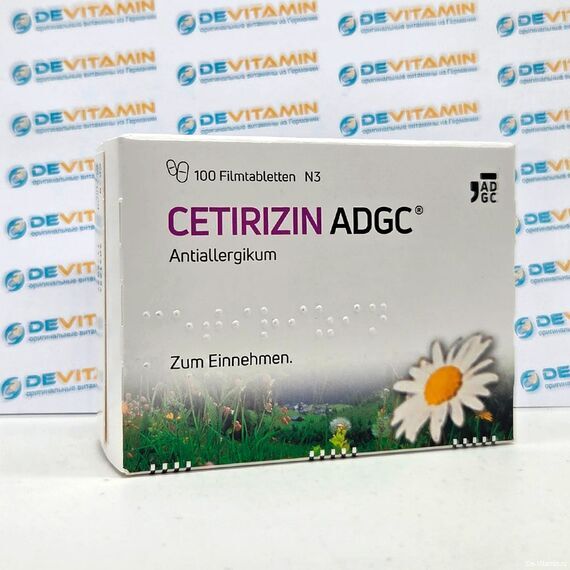 Cetirizin-ADGC Цетиризин от аллергии, 100 шт, Германия