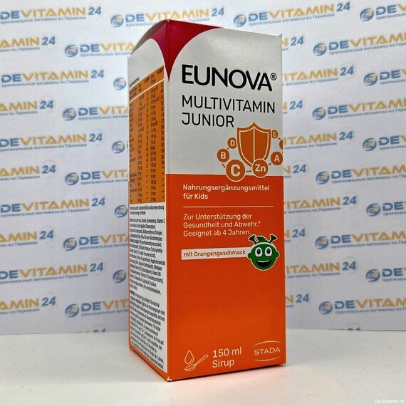 Eunova Junior Эунова Мультивитамины для детей в сиропе, 150 мл, Германия