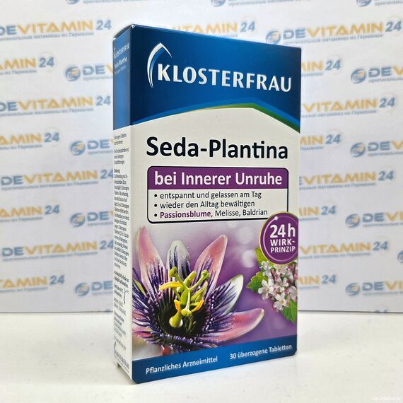 Klosterfrau Seda-Plantina Клостерфрау при беспокойстве и нарушениях сна, 30 шт, Германия