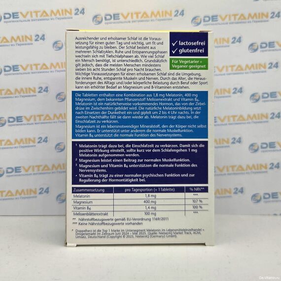 Doppelherz Melatonin + Magnesium 400, Доппельгерц мелатонин и магний, 30 штук