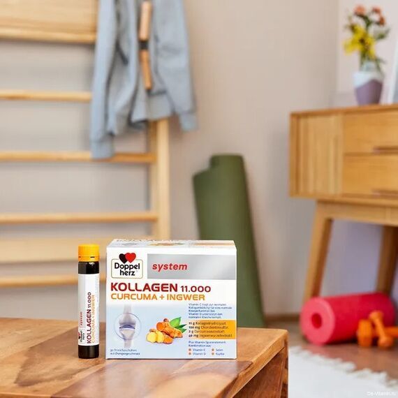 Doppelherz KOLLAGEN 11.000 Коллаген с куркумой и имбирем, 30 шт, Германия