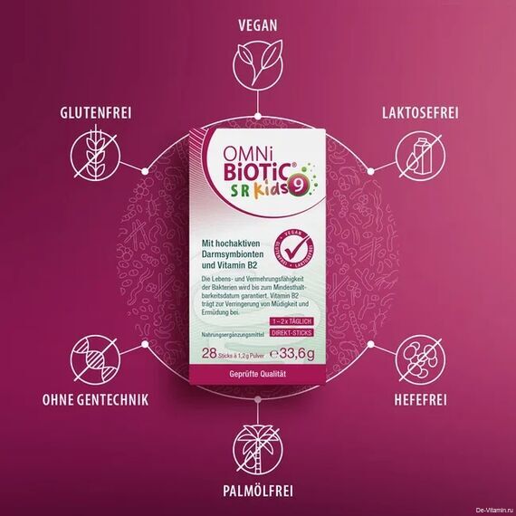 OMNi-BiOTiC SR-9 Kids Пробиотик для детей, 28 саше, Германия