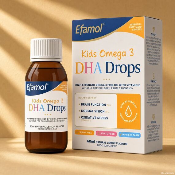 Efamol Kids Omega 3 DHA Эфамол для детей, 60 мл, Великобритания
