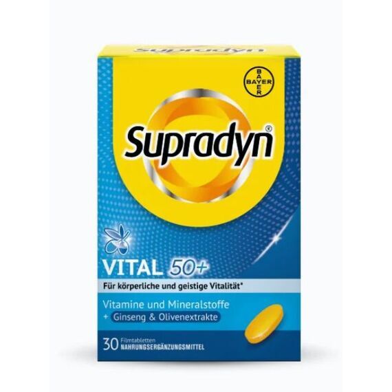 Supradyn® Vital 50+ Ginseng + Olive Супрадин витаминно - минеральный комплекс, Германия, 30 штук